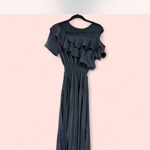 Elegant Black Ruffle Dress